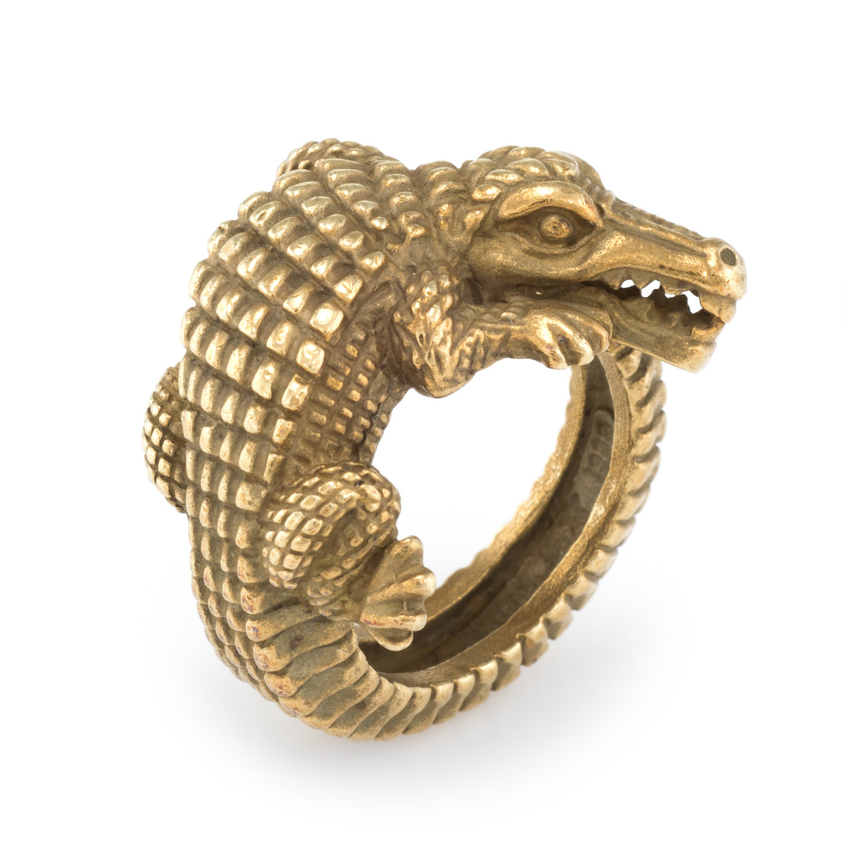 Vintage Kieselstein Cord Alligator Ring 18k Yellow Gold 1988 – Sophie Jane