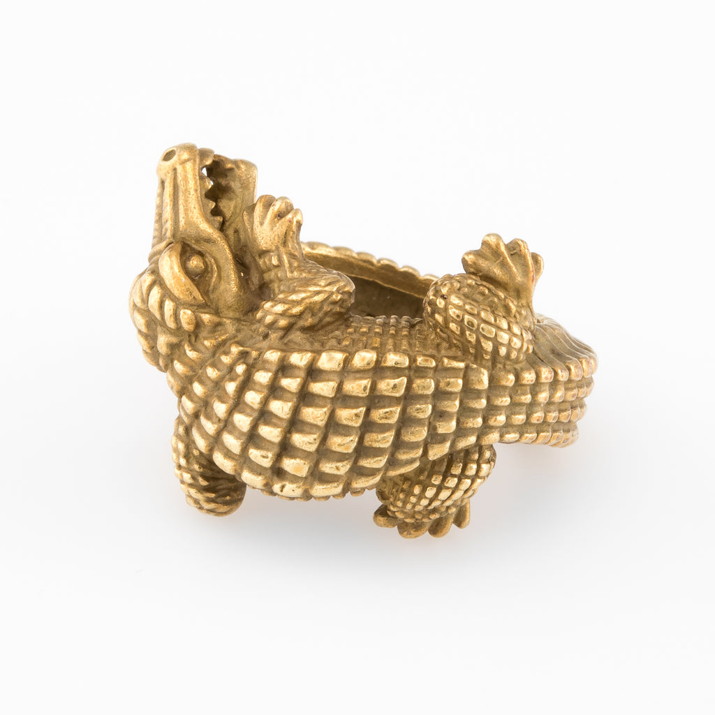 Vintage Kieselstein Cord Alligator Ring 18k Yellow Gold 1988 – Sophie Jane
