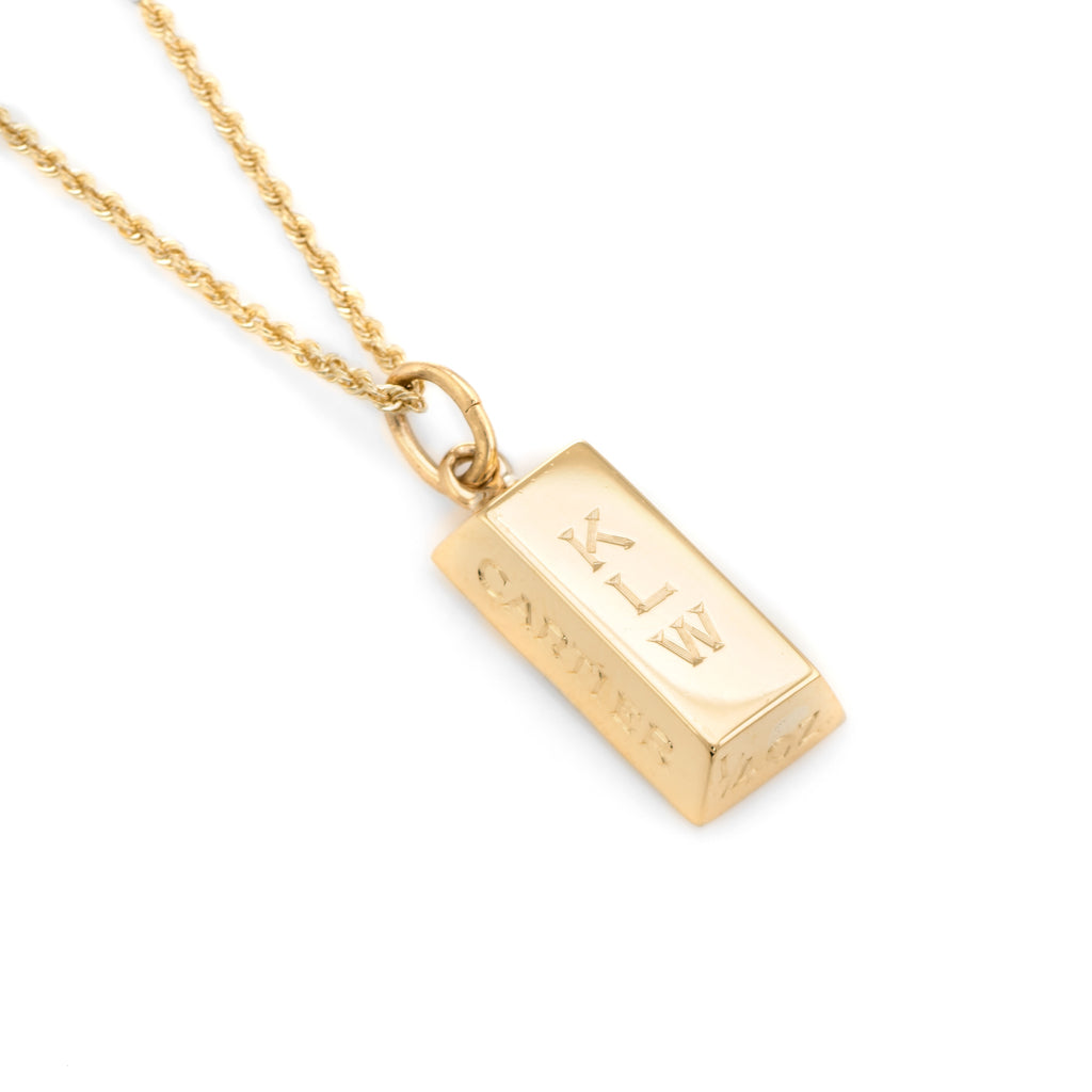 cartier gold bar necklace