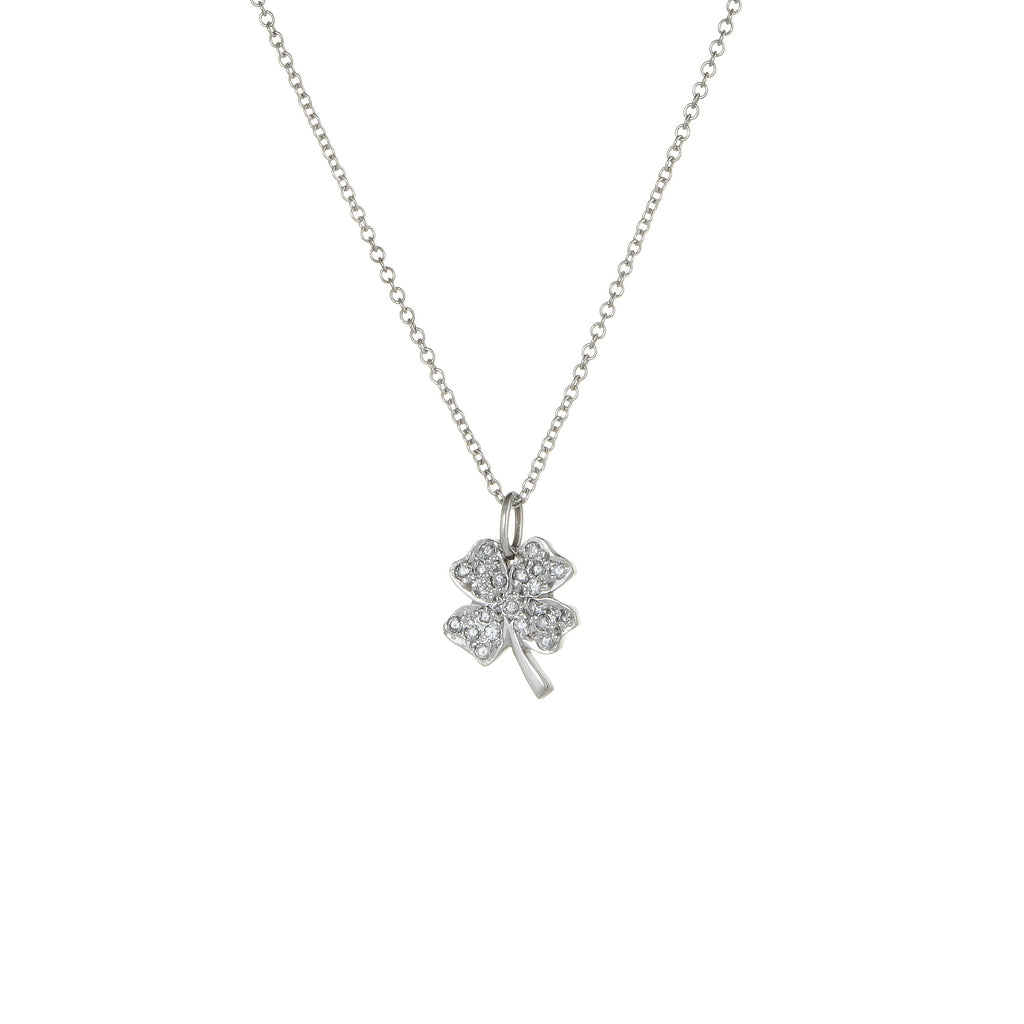 diamond four leaf clover necklace