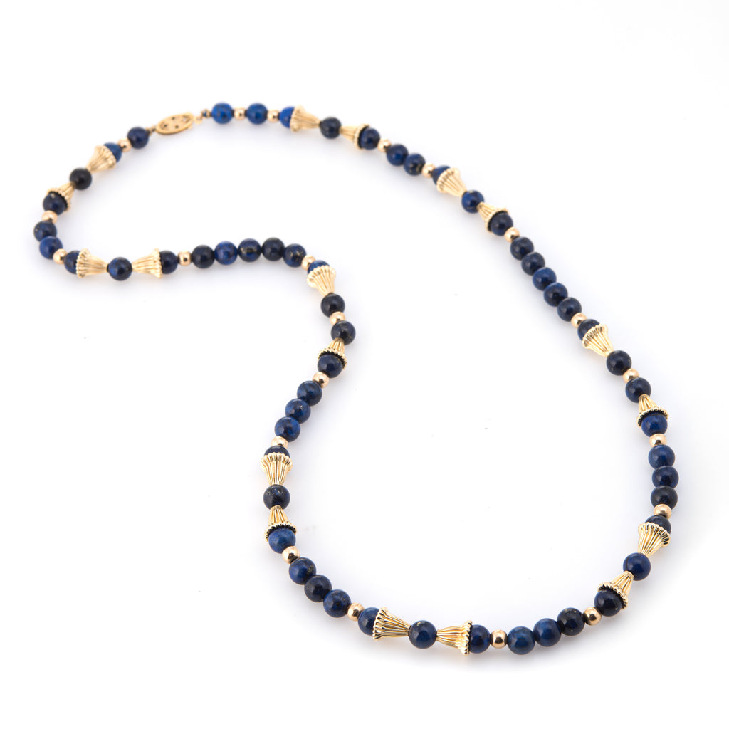 vintage lapis lazuli necklace