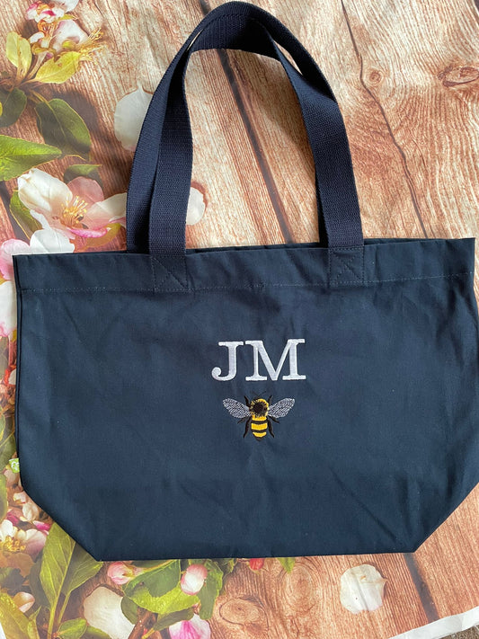 Monogrammed Canvas Tote Bag