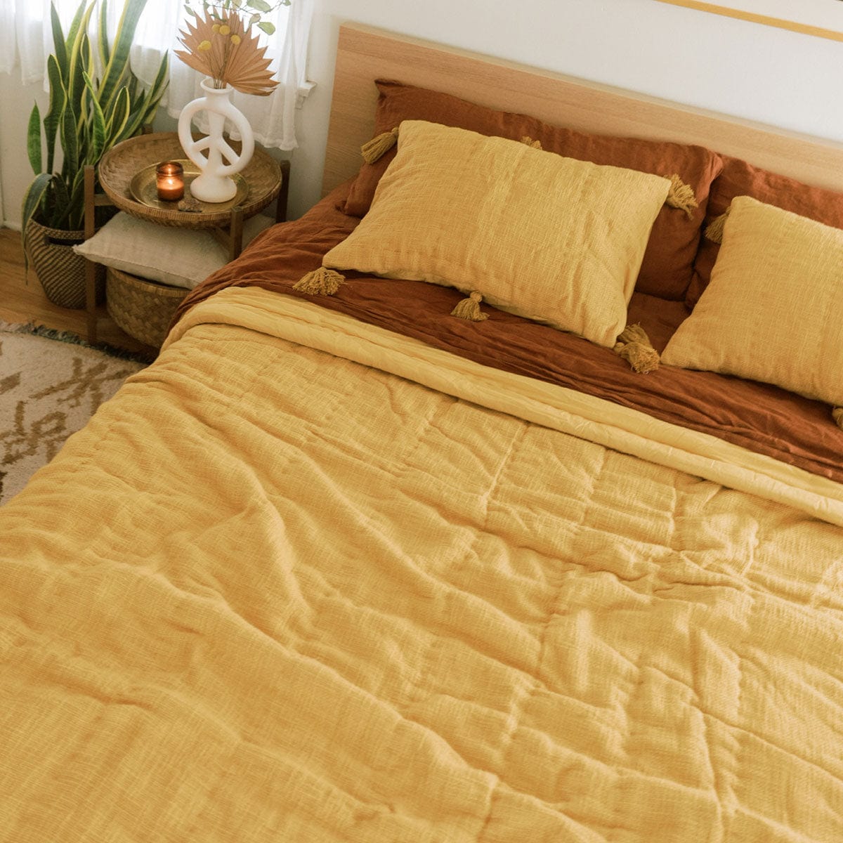 Sol Natural Dyed Quilt in Marigold by Like a Lion