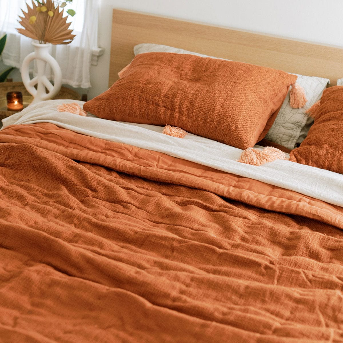 Sol Natural Dyed Quilt in Rust by Like a Lion