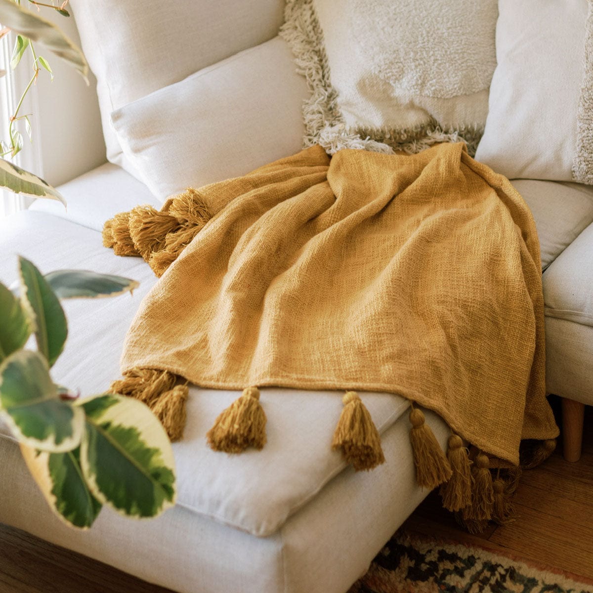 Sol Natural Dyed Throw Blankets by Like A Lion
