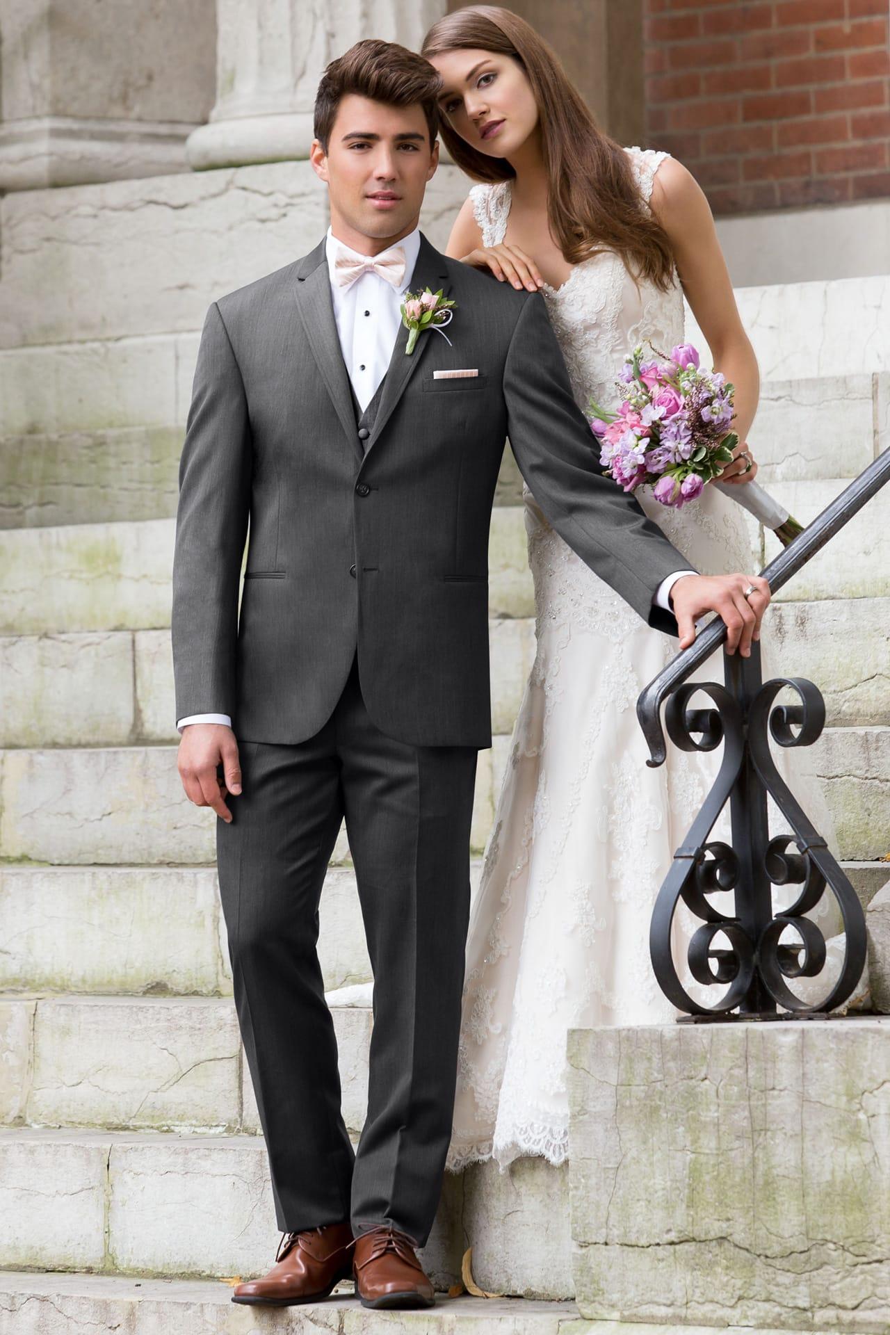 MICHAEL KORS ULTRA SLIM STEEL GREY STERLING WEDDING SUIT RENTAL ...