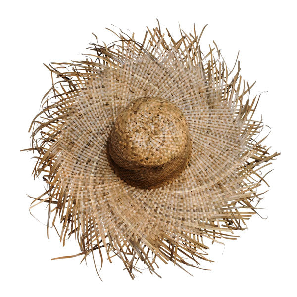 Palm Leaf Fringe Hat – Tropical Interiors & Island Boho