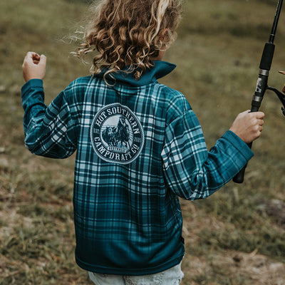 Campdraft Co Kids Fishing Shirt, Hot Southern Miss