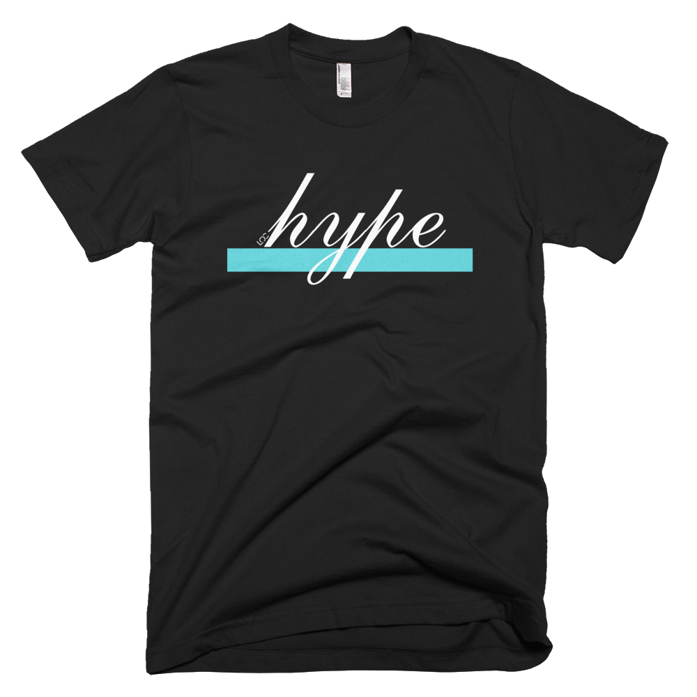 Loc Hype Premium Slim Fit T Shirt Black White Teal Logo