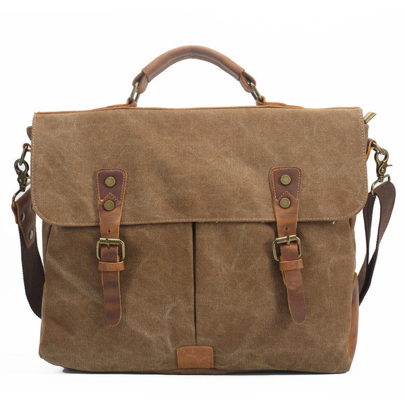 Canvas Leather Travel Bag Single Shoulder Bag Messenger Laptop Bag 180 ...