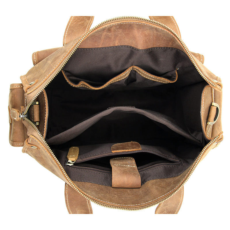 Large Vintage Head Layer Cowhide DSLR Camera Bag 7106 – icambag