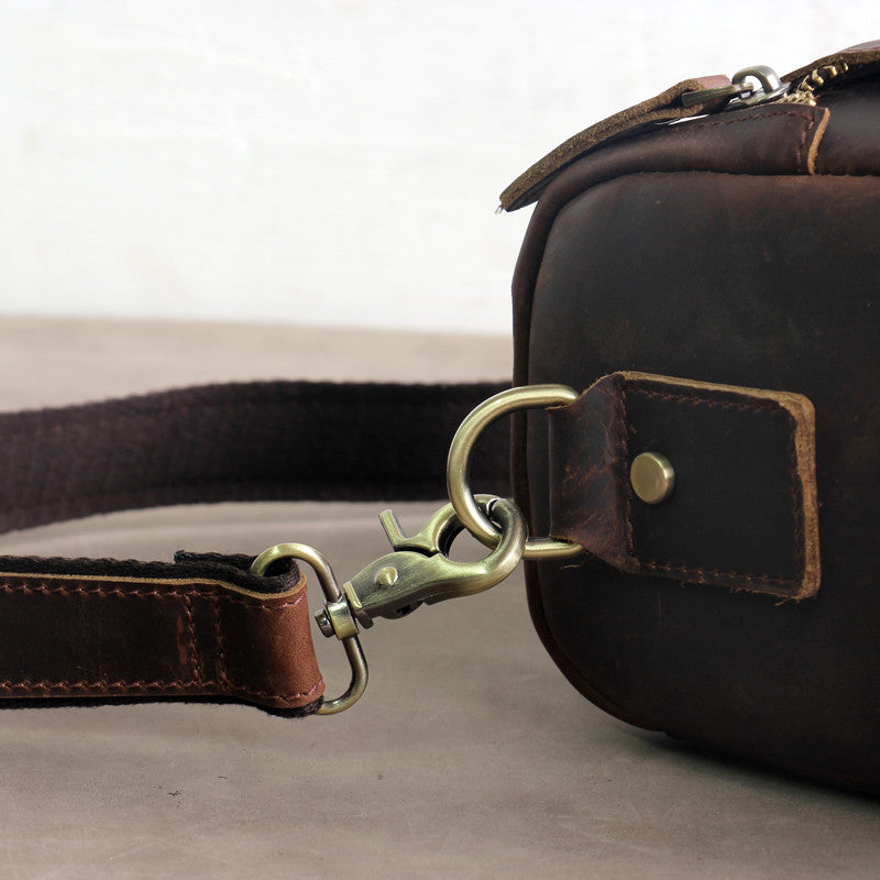 Vintage Small Leather DSLR Men and Women Camera Bag – icambag