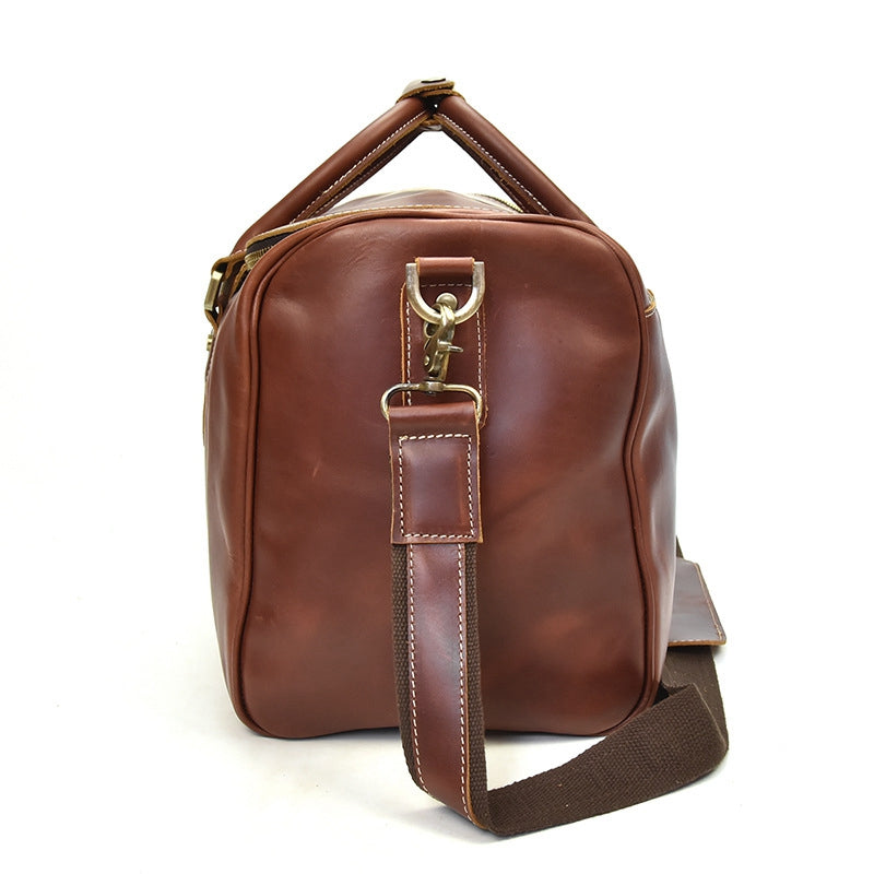 Handcrafted Vintage Mens Leather Traver Duffle Bag,Shoulder Bag For Tr – icambag