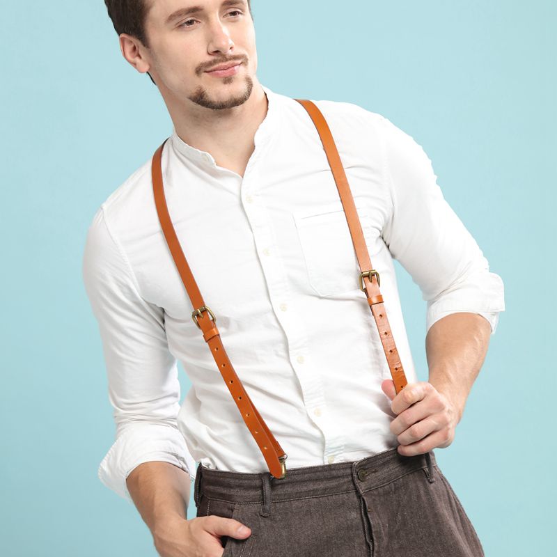 Wedding Groomsmen Leather Suspender, Men's Suspenders – icambag