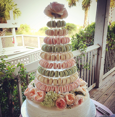 Custom Macaron Tower and Cake