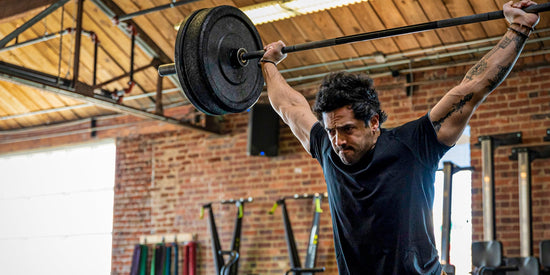 A man lifting weights