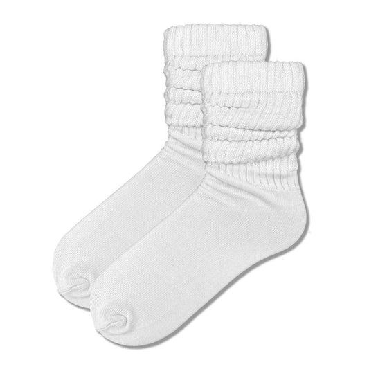 4 Pairs Girls White Slouch Socks Scrunchie Cotton Plush Soft Thick Junior  6-8, 1 - Kroger