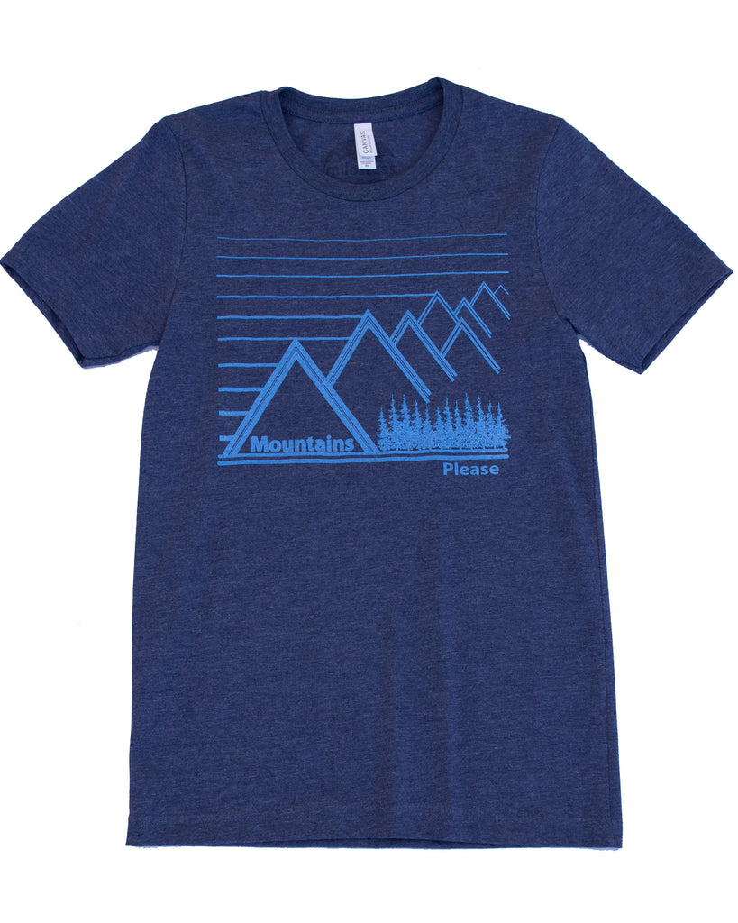 Mountains Please T shirt, Hand Screen Print on Soft 50/50 Tee's. Eleva ...