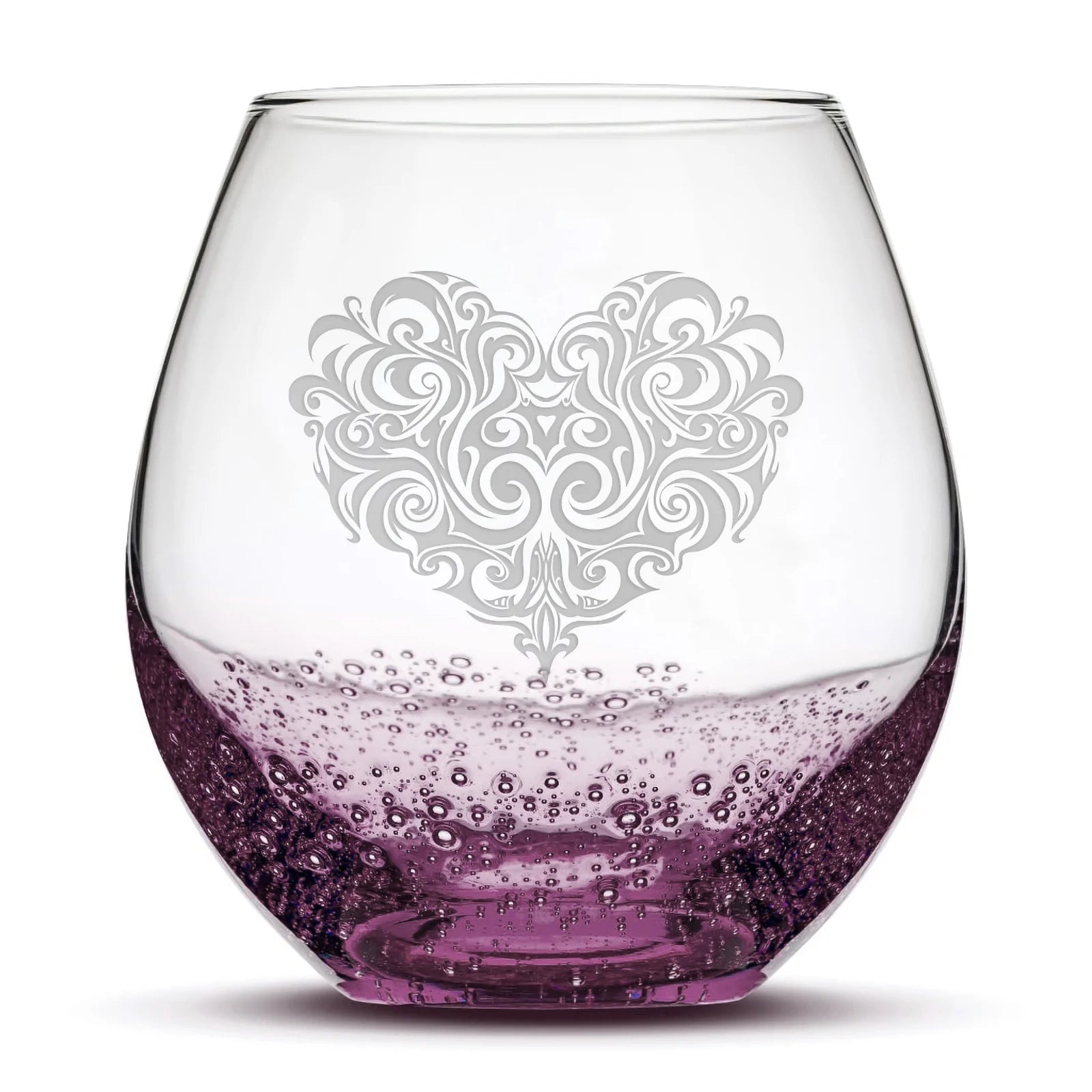 Crackle Smoke Wine Glass, 18oz