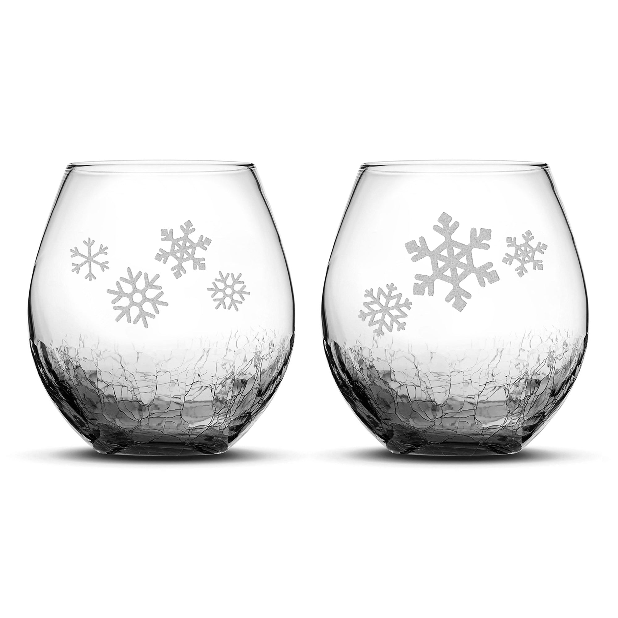 Silver Snowflakes Wine Label