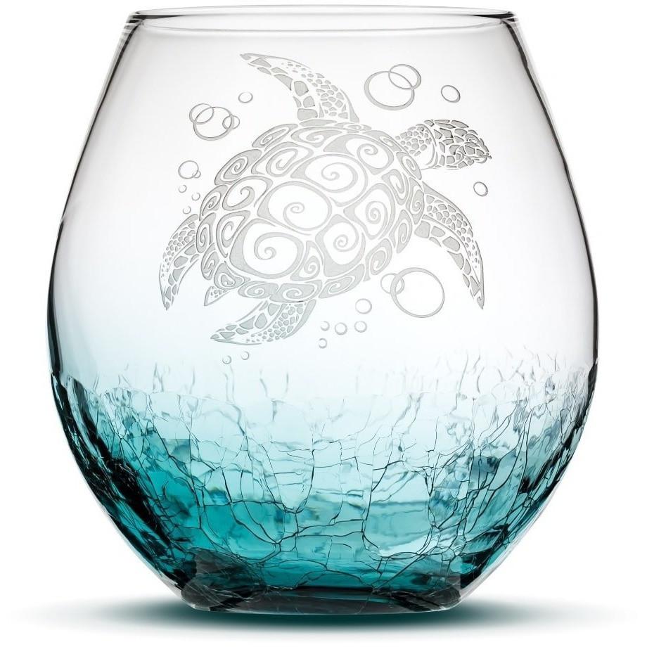 Brain and Neuron Etched Wine glasses — Right Hemisphere Designs