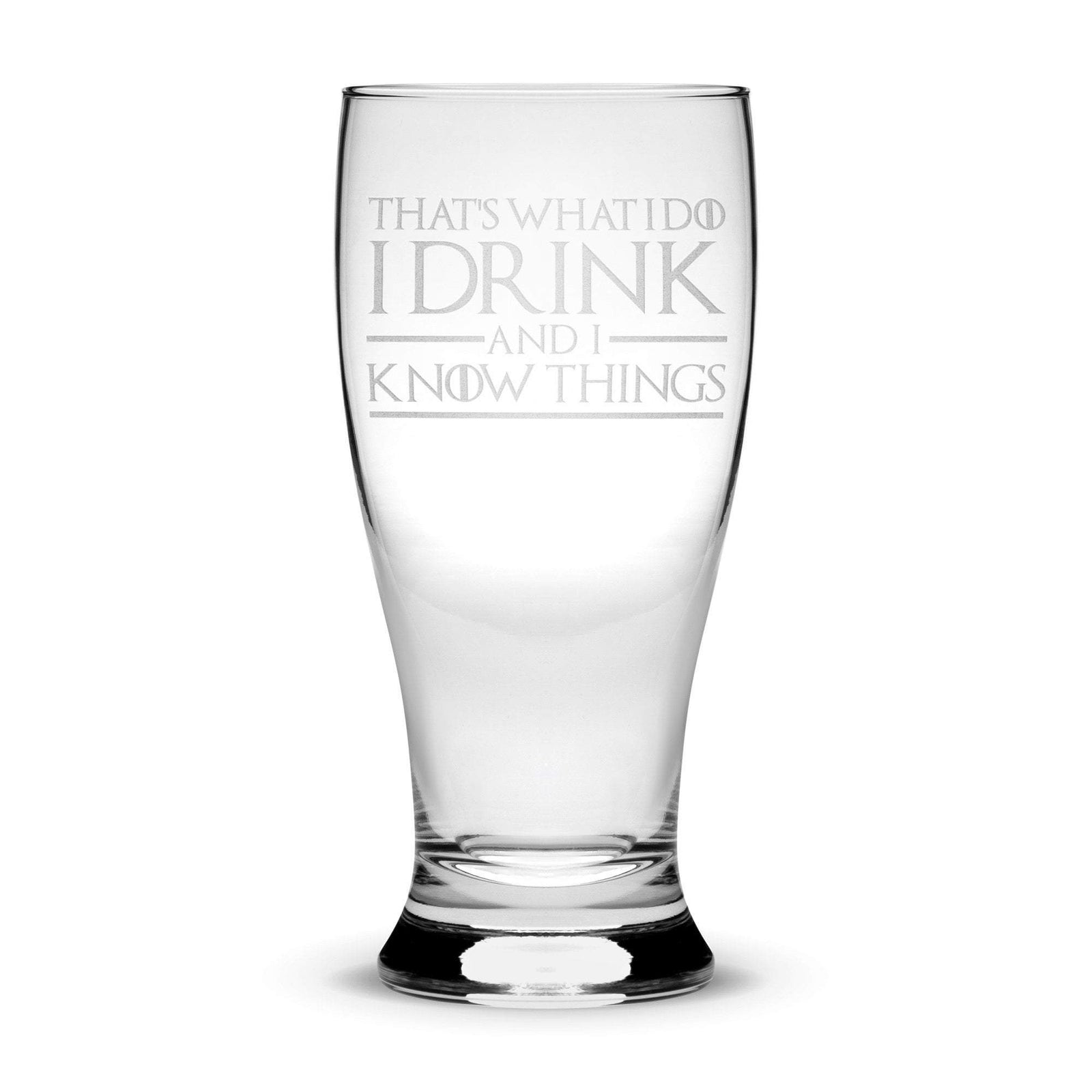 Etched Top Gun Pint Glass with Quote I feel the need the need for