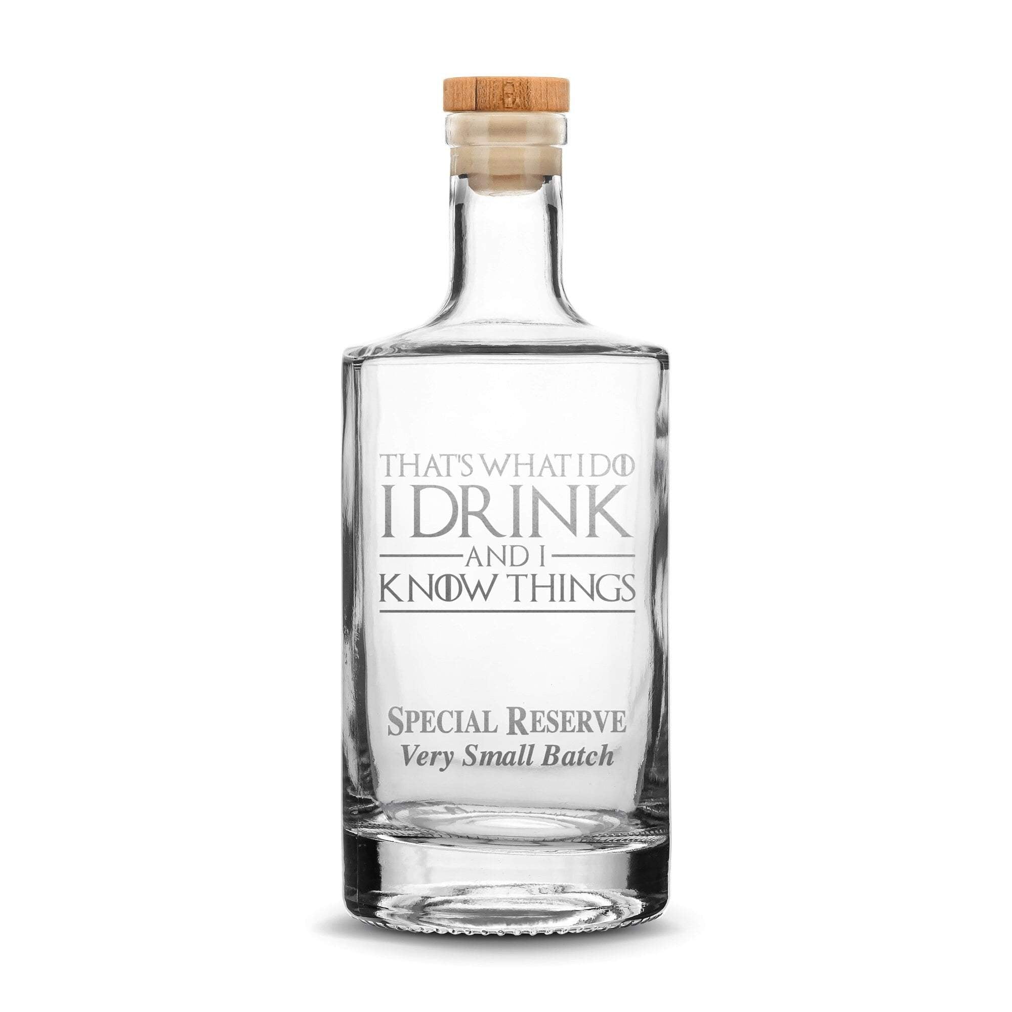 Premium Refillable Jersey Bottle, Game of Thrones, I Drink and I Know Things, 750mL