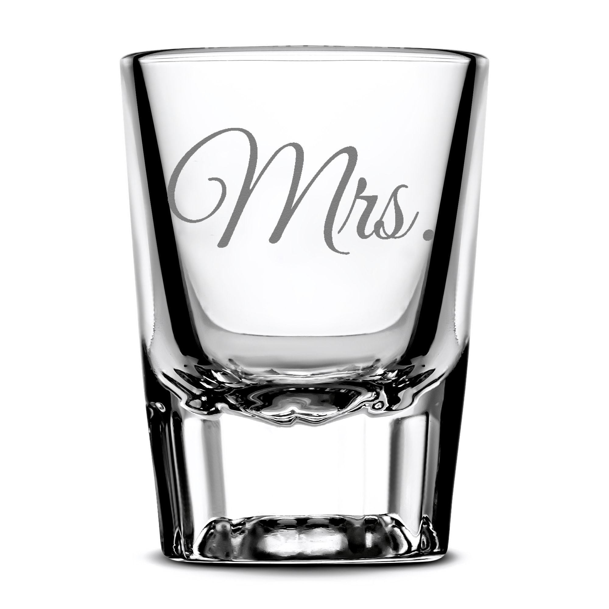 Premium Wedding Shot Glasses Mr And Mrs Integrity Bottles