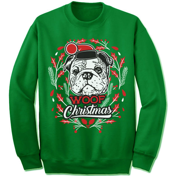 english bulldog christmas jumper