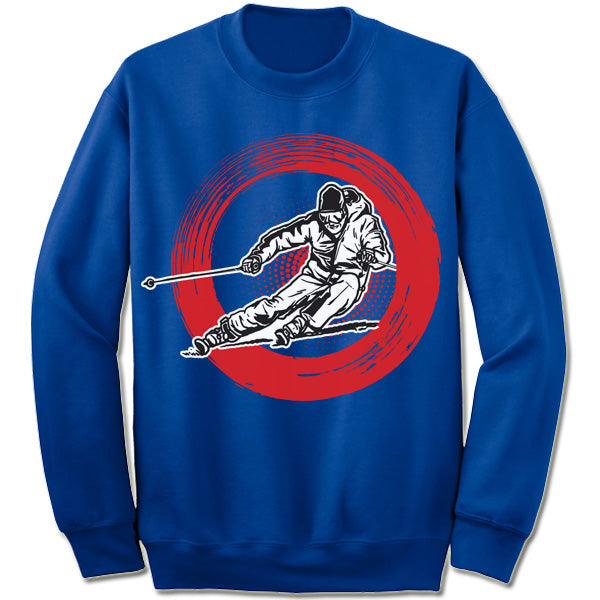 Skiing Winter Olympics Sweatshirt. Merry Christmas Sweaters