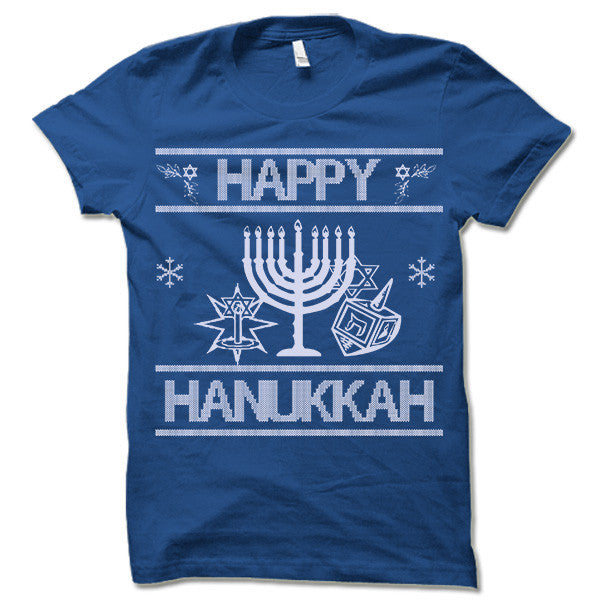 Happy Hanukkah Ugly Christmas T-Shirt. – Merry Christmas Sweaters