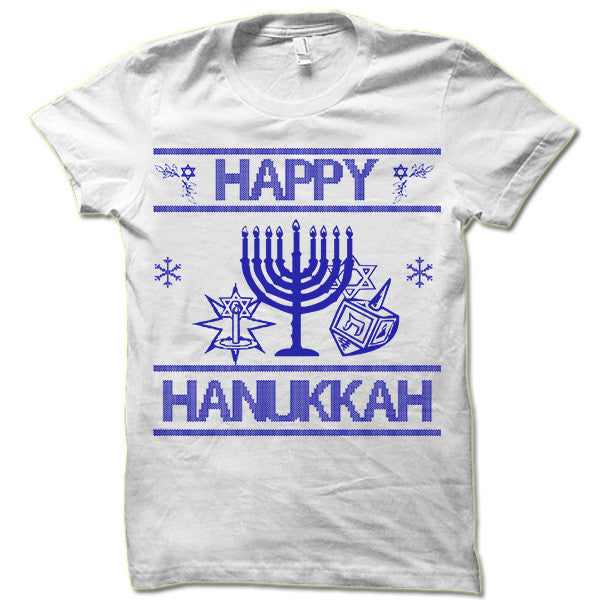 Happy Hanukkah Ugly Christmas T-Shirt. – Merry Christmas Sweaters