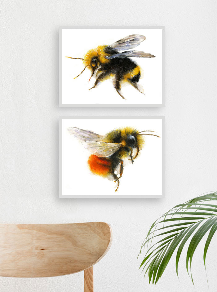 bee bumble watercolor decor gift