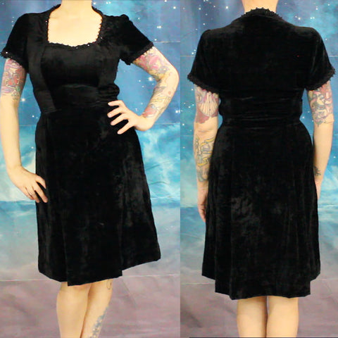 Rockstars and Royalty Black Vintage Velvet Dress Revamp YouTube Sewing Channel