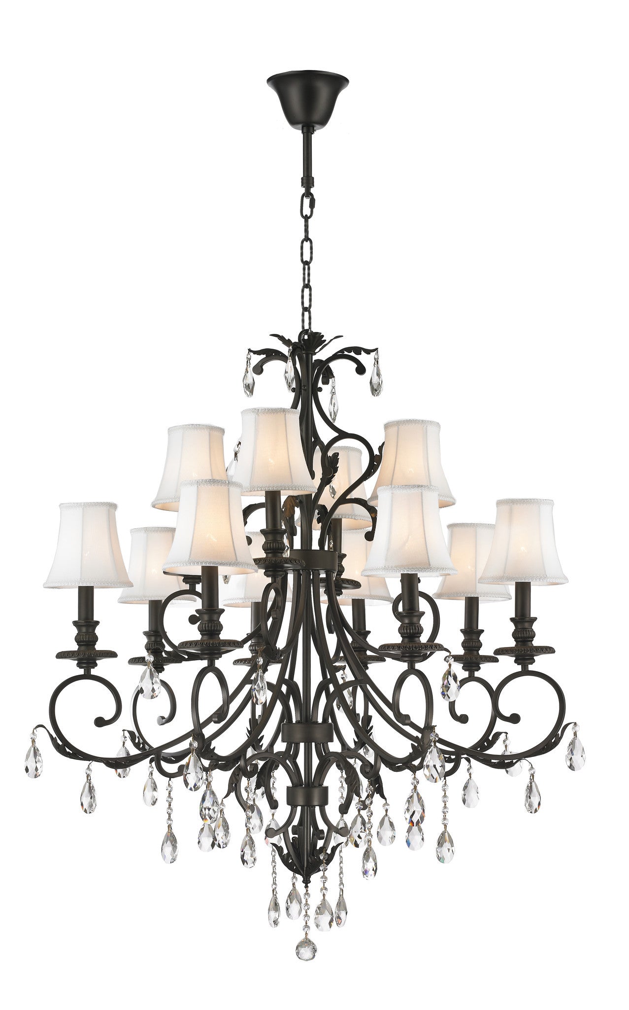 bronze chandelier with shades