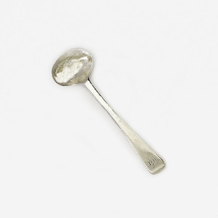 an antique silver salt spoon dated london 1829 with initials
