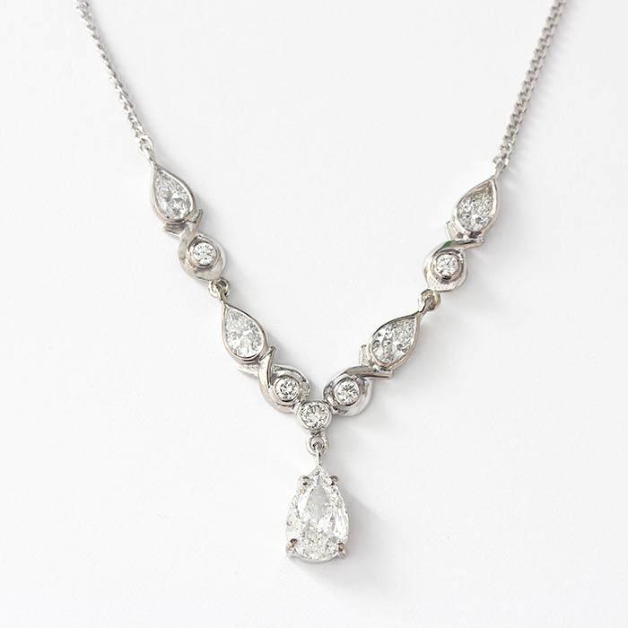 Diamond Set Vintage Drop Pendant Necklace - Secondhand – Marston ...