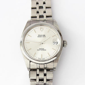 a preowned gents tudor stainless steel watch prince date rotor self winding watch and original box