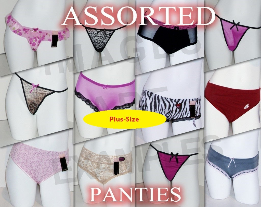 Womens Plus Size Sexy Assorted Panty Pack By Size Wholesalecamel 9119