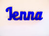 Mirrored acrylic wooden name blue Jenna