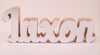 Mirrored acrylic wooden name silver Jaxon