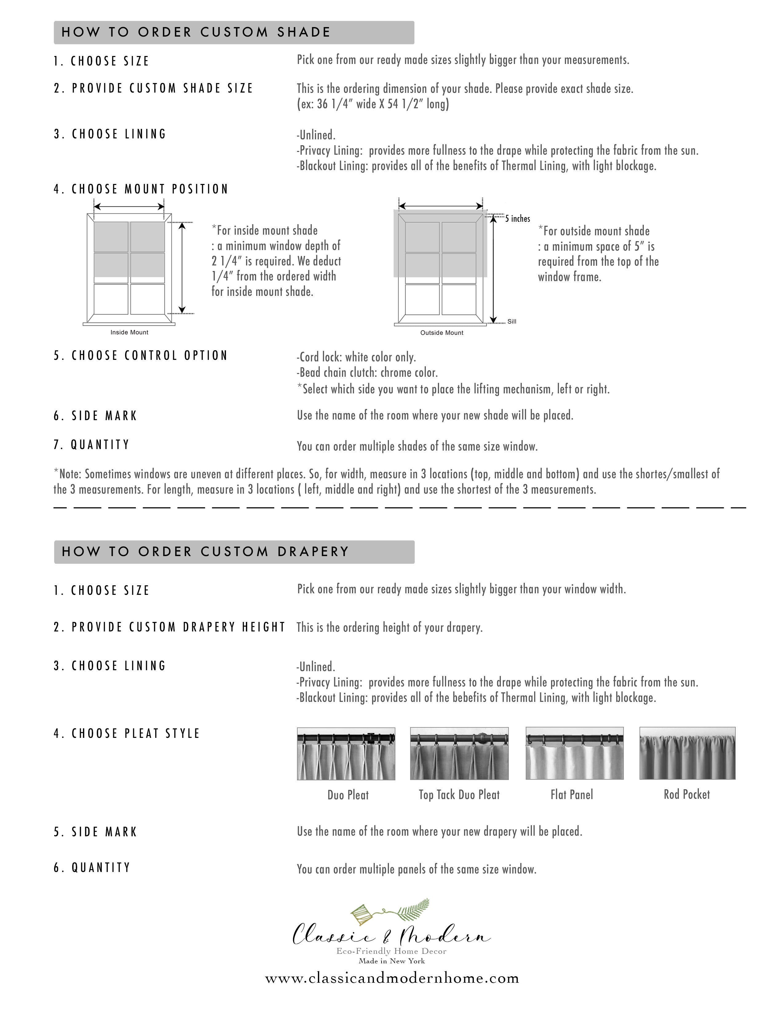 how to order a roman shade