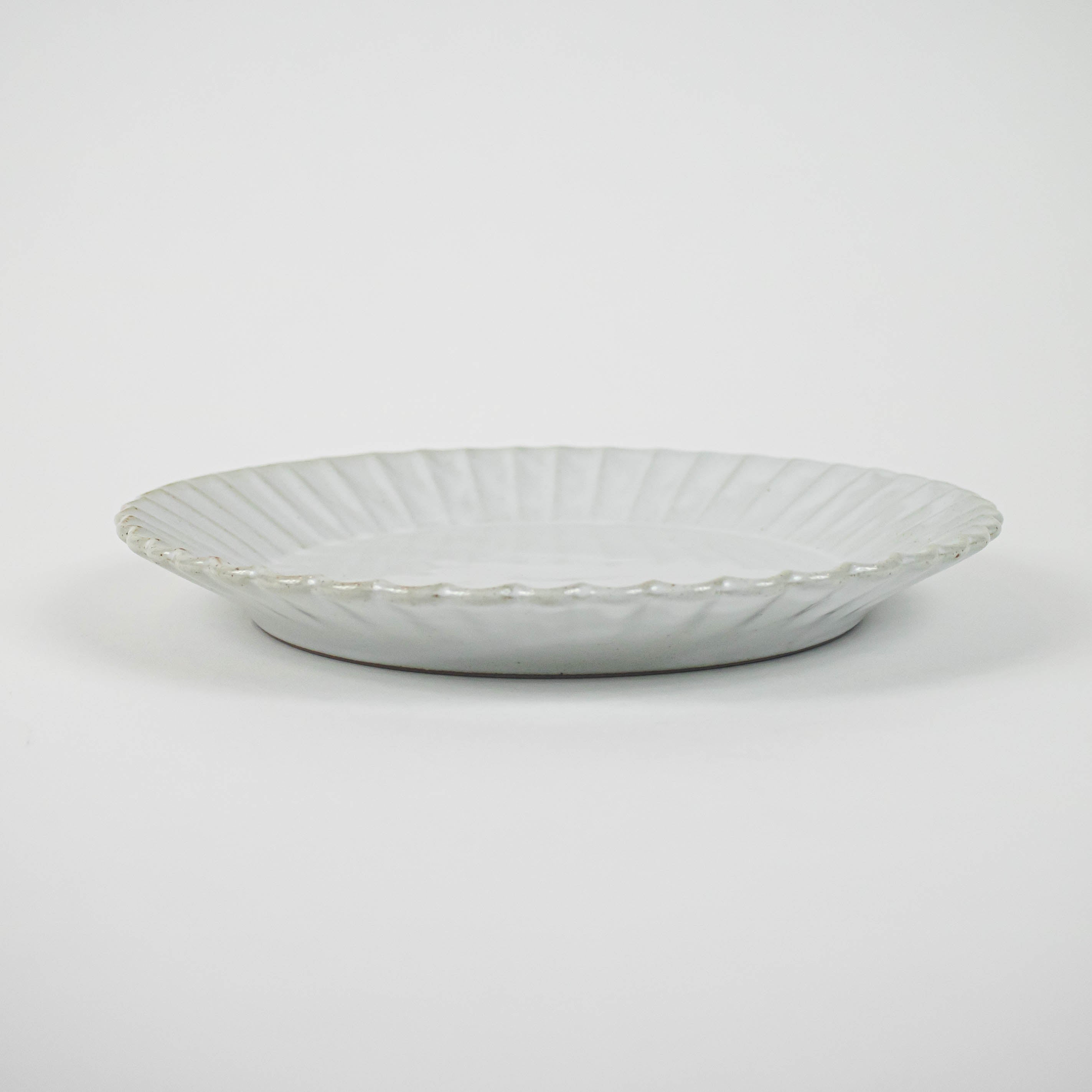 Barbarie Round Plate - White