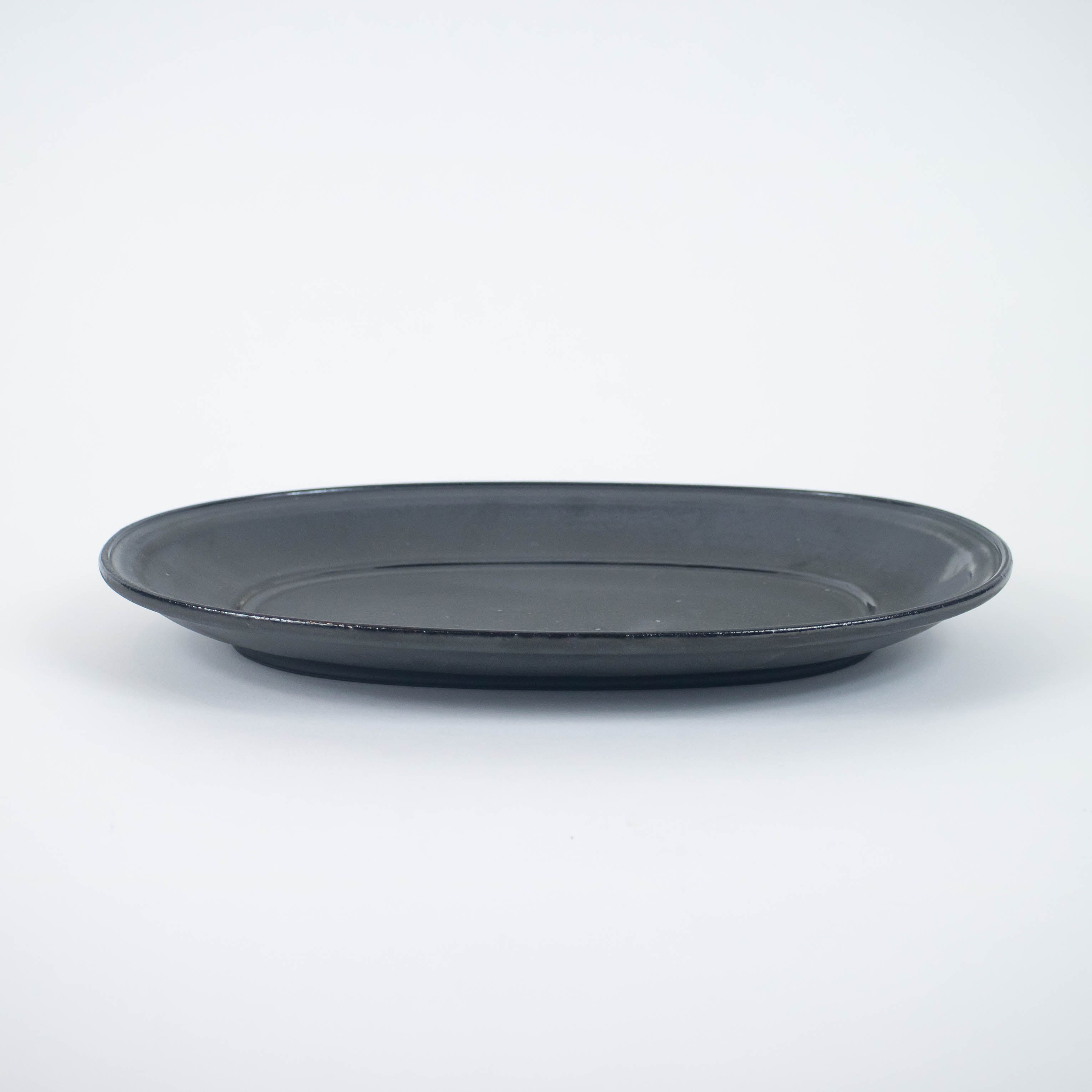 Marumitsu - Oval Mariniere Plate - Black