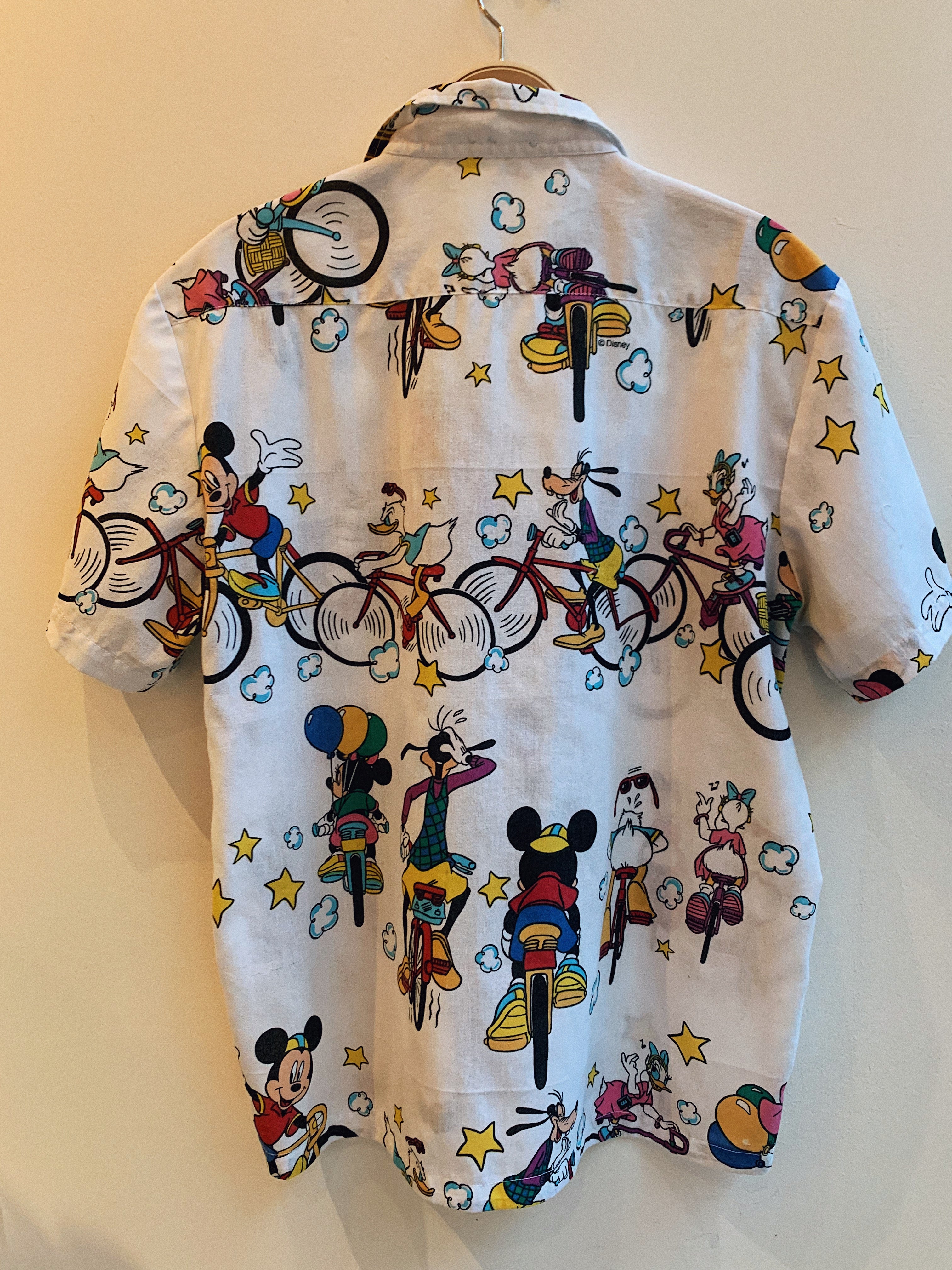 Vintage Bicycle Mickey Camp Shirt