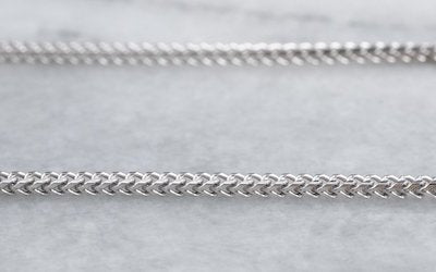 Mens Silver Square Edge Chain Specialty Chains for Him Mens 