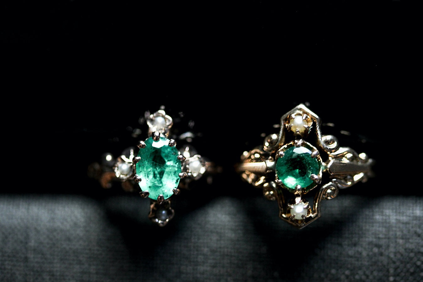 Victorian emerald rings