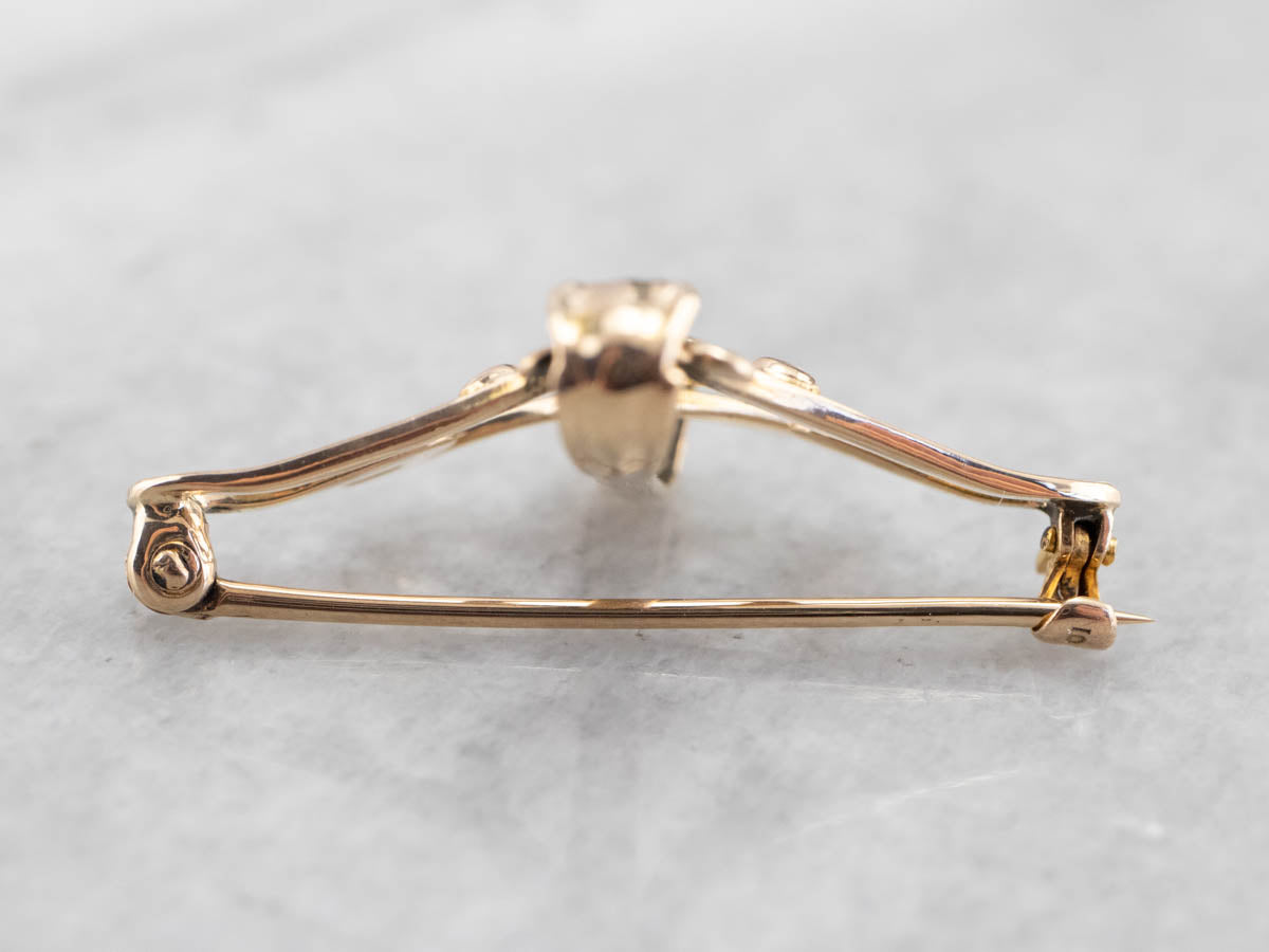 Antique Gold Watch Pin