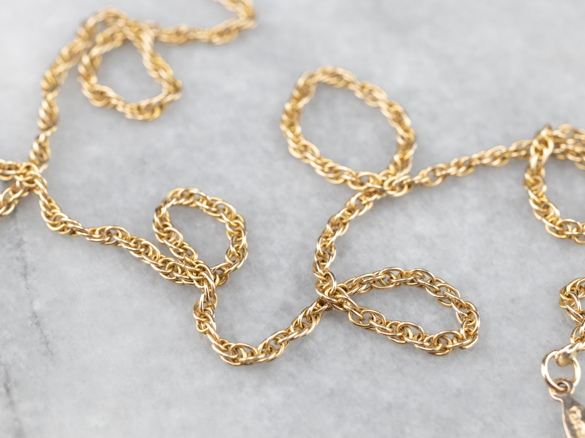 14K Gold Rope Chain Necklace