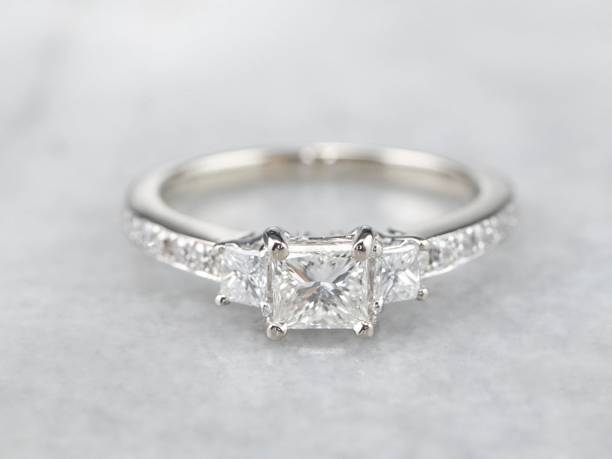 elegant princess cut engagement rings